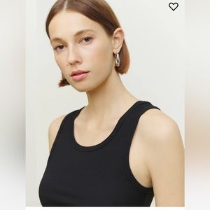Reformation Cropped Adel Tank (M) in Black